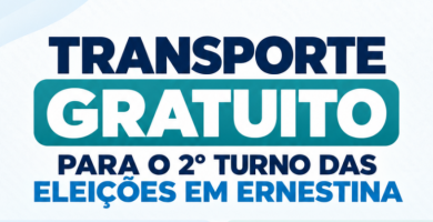 Transporte gratuito para o 2º turno das eleições em Ernestina